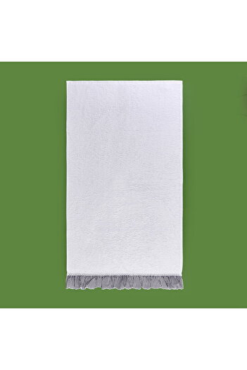 MATMEL Soft French Cottage Twin Stripe Patterned Face Towel - Ecru - 50X90 cm