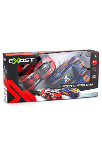 Silverlit مجموعة سباق سيارات من سلسلة Exost Star مكونة من سيارتين مع جهاز تحكم عن بعد