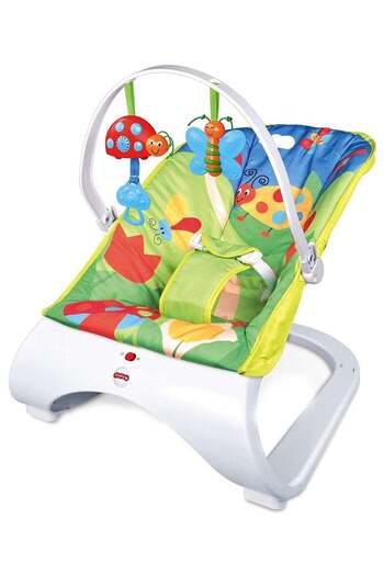 Tiibaby Baby Rocker, Musical Toys, Gentle Vibrations, 3-Point Harness, 0-18 Months