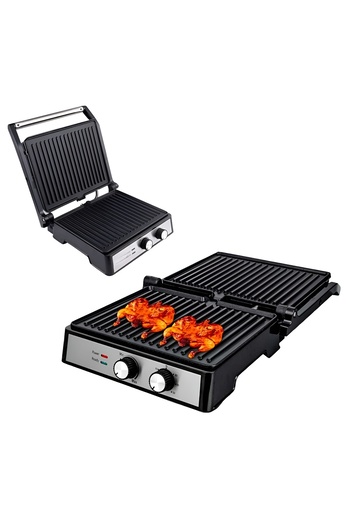Sanford Stainless Steel Contact Grill – Non-Stick Panini Press with 180° Open & Lid Lock Design 2000W