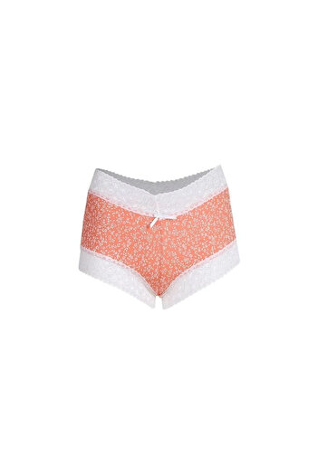 emosavm Fashion Women's Cotton 2-Piece Boxer Salmon