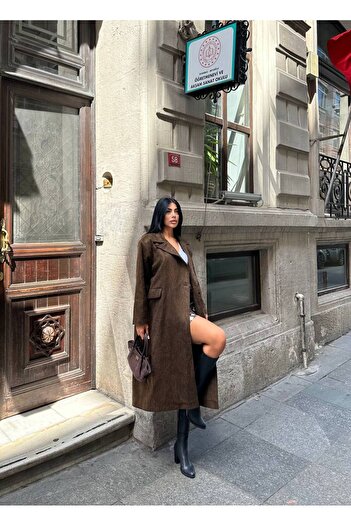 GM Butikk New Season Kadı Oversize Long Cashmere Coat Zr Women's Cashmere Coat