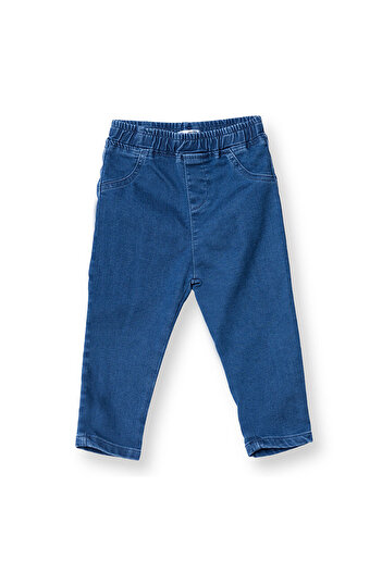 ebebek Hello Baby HelloBaby Kız Bebek Denim Pantolon Reçme Paça