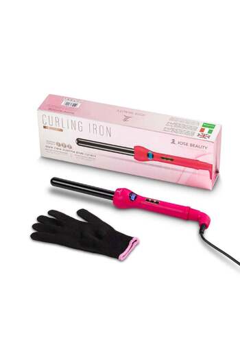 jose beauty Professional Hair Curling Iron by Josy Beauty - Black and Pink