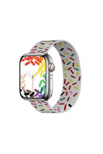 Apple Watch Strap Milanese Pride Metallic 42/44/45/46/49mm