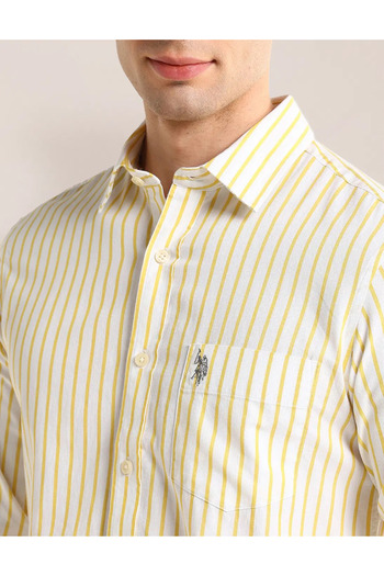 U.S. Polo Assn. Men's Tailored Fit Vertical Striped Shirt