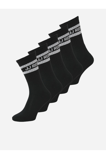 REBEL By Styli Pack of 5 - Men Logo Ankle Tennis Socks