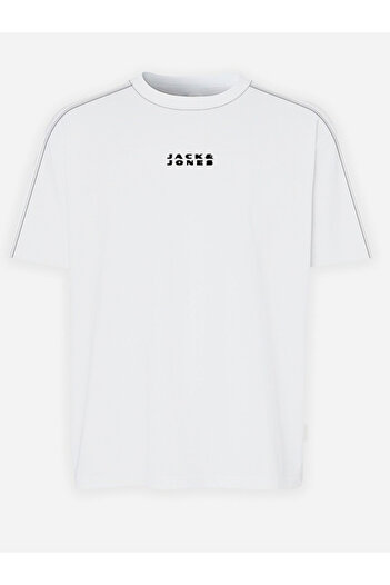 Jack & Jones JCOSTANCE Minimal Text Print Crew Neck T-Shirt