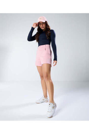 Zigzag Pink Pleated Short
