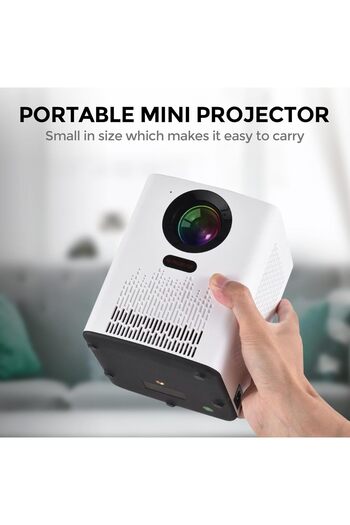 Wownect S8 Mini WiFi Projector 5000 Lumens Portable Outdoor Movie Projector with 100" Screen Include