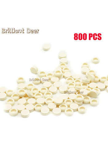Choice5 White 800PCS FLAT Tile 1x1 Dots Round Bricks 35381 98138 MOC DIY Building Blocks Parts for Mosaic Po
