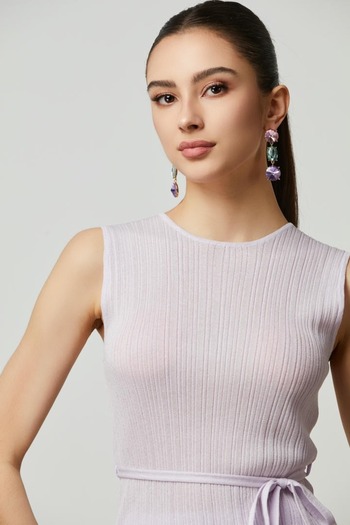 femi9 fitted ruffle hem top