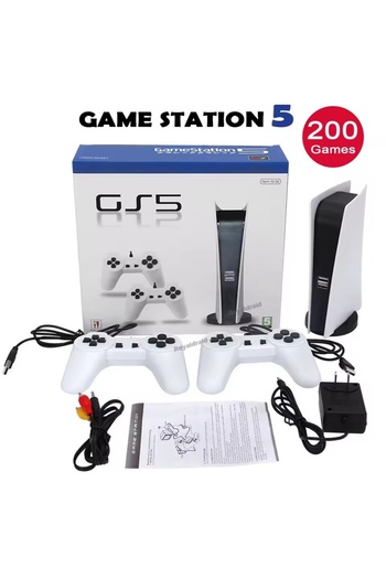 Generic RFV1 GS5 Console Game Station 5 HD Plug & Play Dual Gamepad with 200+ Games (2024)