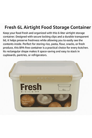 TSUMAB Fresh 6L Airtight Food Storage Container