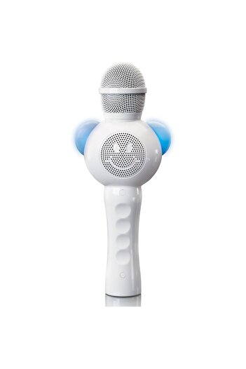 Lenco Microfon karaoke BMC-060WH, Bluetooth, Difuzor, MicroSD, Baterie, Efecte voce, Lumini, Alb