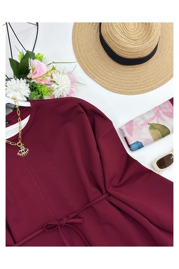 YEDİLALE Lace-Up Zero-Neck Oy.Sho Tunic