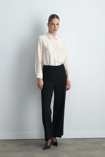 Gusto High Waist Palazzo Pants - Black