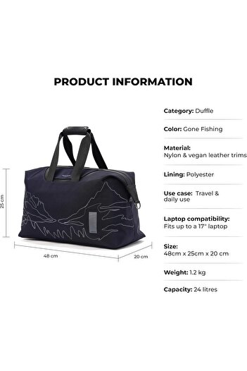 MOKOBARA The Fuji Duffle | 28L Nylon Gym & Travel Bag with Detachable Sling