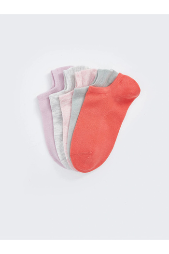 LC Waikiki Lcw Dream Mercan Women's Plain Booties Socks 5-Pack
