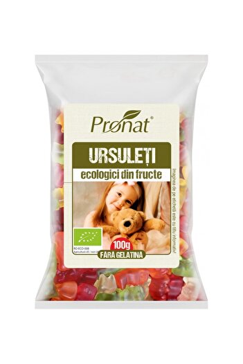 Pronat Foil Organic fruit bears, 100g Pronat