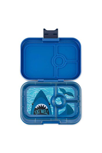 YumBox Leakproof Bento Box for Sandwiches - Surf Blue with Shark Tray