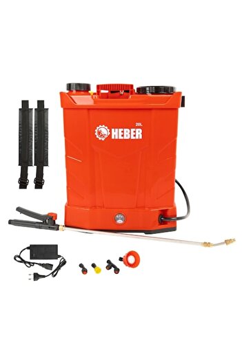 Heber Electric Spraying Pump Heber®, 20 Liters, Battery, Pressure Regulator, Stainless Steel Lance, Exten