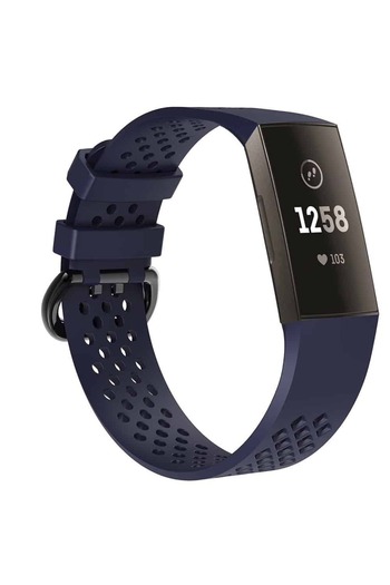 Edman Sports Bracelet Strap for Fitbit Charge 3 / 4, Size S, Dark Blue