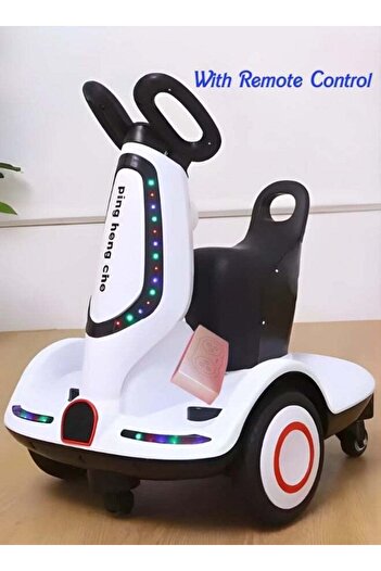 Generic Children’s White Electric Scooter with Multi-functional Remote