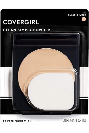 covergirl Clean Simply Powder Foundation – 510 Classic Ivory, Lightweight Matte Finish