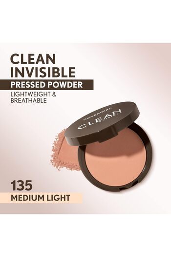 covergirl Lightweight Vegan Pressed Powder – Clean, Breathable Formula, Medium Light 135, 0.38 oz