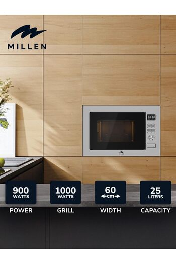 MILLEN Microwave Oven, 25L, 3Y Warranty, 900W Microwave Power, 1000W Grill Power, MBW 381 SX