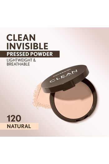 covergirl Clean Invisible Pressed Powder – Lightweight, Breathable, Vegan, Creamy Natural 120, 0.38 oz