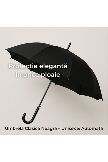 OBRO ® Classic Unisex Black Automatic Umbrella