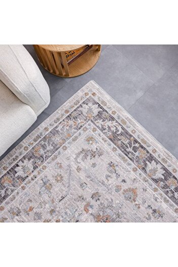 Danube Home Zena Modern Classic Rug Light Grey 240x340cm – Stylish Polyester Area Rug for Living & Bedroom