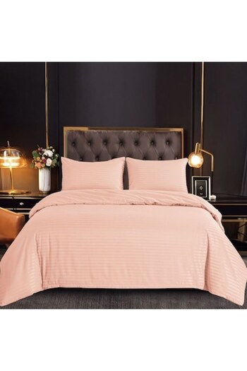Casa de Vis Set lenjerie de pat dublu, 6 piese, bumbac satinat, 220 x 230 cm, corai,