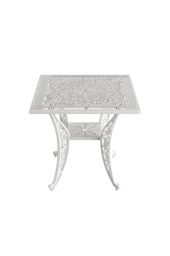 HubRom Square Table, ISTANBUL 75x75x72 cm White