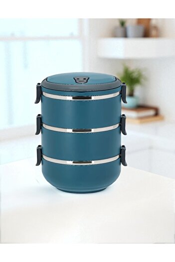 Penguen Workplace Picnic Camping Food Storage Thermos Steel Bowl 3-Piece Food Canteen