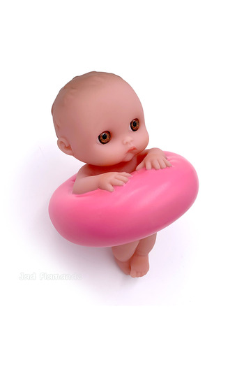 JC TOYS Baby doll swimming with pink ring