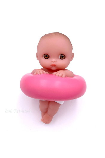 JC TOYS Baby doll swimming with pink ring