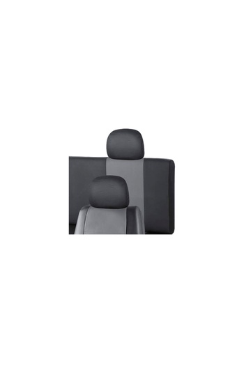 CED AUTO TRADE Universal Car Seat Covers Set, 10 Pieces, Black with Gray -Leather