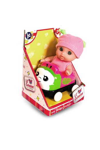 JC TOYS Lil Cutesies baby doll in caterpillar car