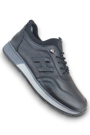 Elit Alvino 745 Black Genuine Leather Orthopedic Comfortable Elastic Seasonal Men's Shoes