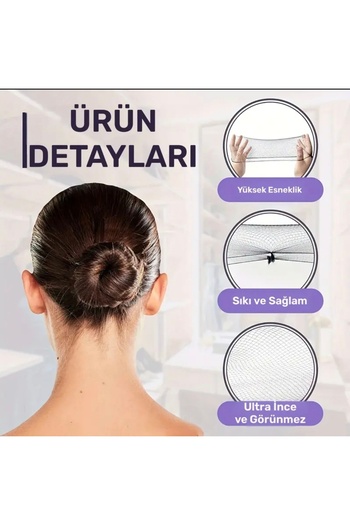 mirenza cosmetic Yellow 12 Pieces Invisible Bun Net Durable Flexible Hair Net