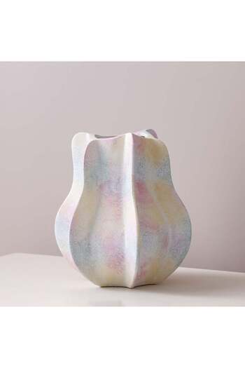 Danube Home Lexie Berry Abstract Vase – Modern Peach Ceramic Centerpiece for Home & Office Décor