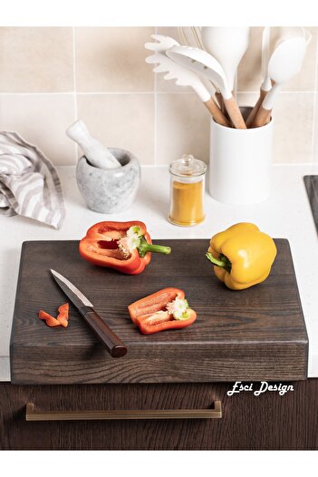Esci Design Wooden Cutting Board - Trend Cutting Board - Countertop Cutting Board - Meat Cutting Board - Presentation Holder