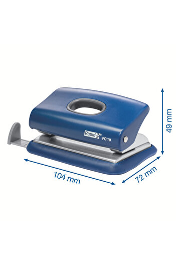 Rapid Perforator din plastic FC10, 10 coli, cutie albastră