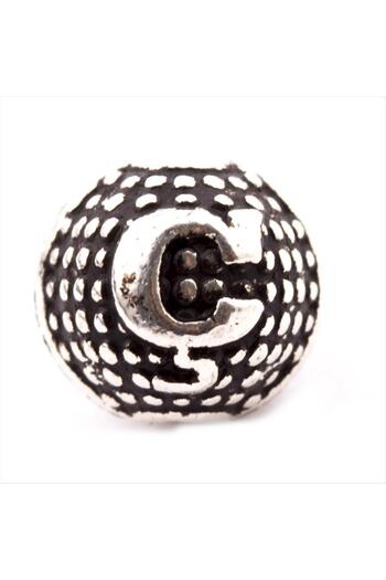 ZERO LAND Msa-Shop 8 mm Metal Letter Metal Prayer Bead Letter -C