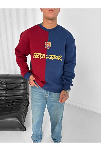 SENTİNEL WEAR Barça Embroidered Travis Scott Custom Design Premium Sweatshirt