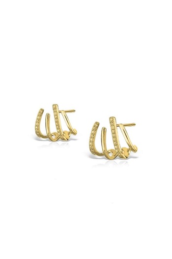 Hinari Abstract Design Gold-Plated 925 Sterling Silver Earrings