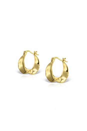 Hinari Golden Harbor 18k Gold-Plated 925 Sterling Silver Earrings